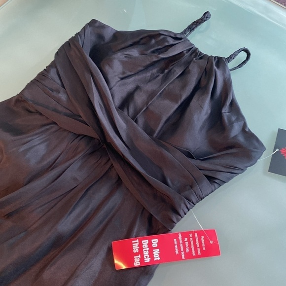 100% SILK Slip Dress New Sheila Yen Slip Dress with Halter Neckline Sz 4 - Picture 12 of 14